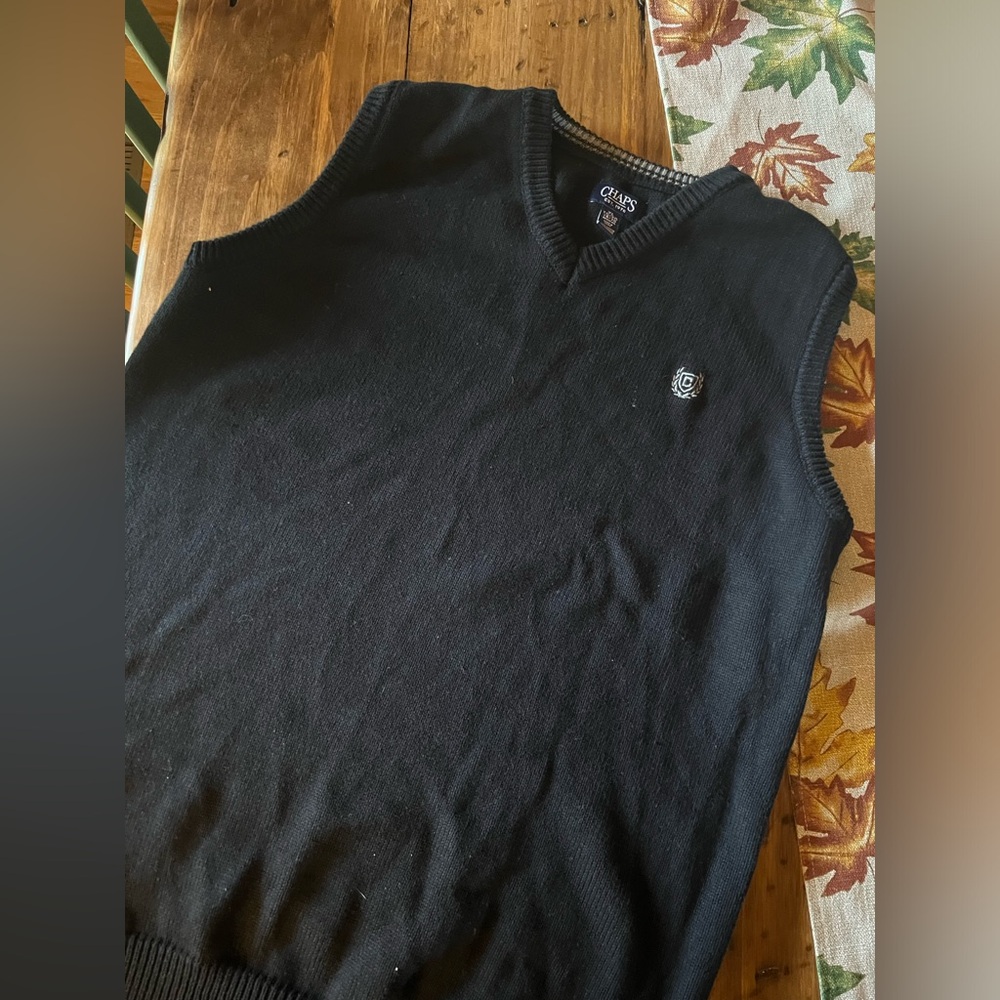 Black sweater vest